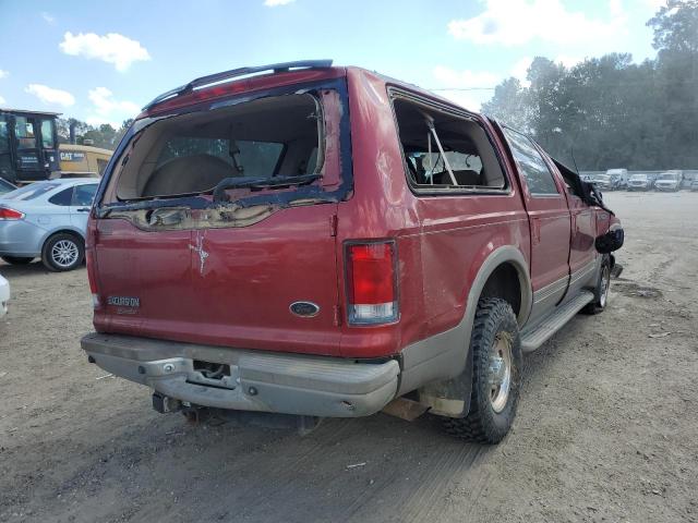 1FMSU43F7YED23735 - 2000 FORD EXCURSION RED photo 4