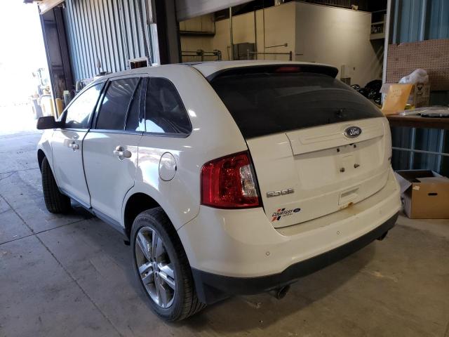 2FMDK3JC1CBA18785 - 2012 FORD EDGE SEL WHITE photo 3