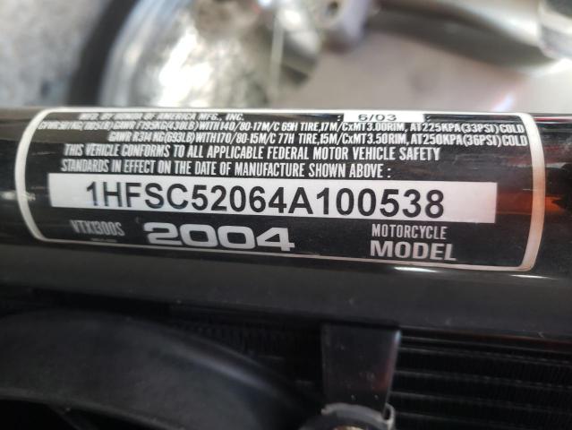 1HFSC52064A100538 - 2004 HONDA VT1300 S SILVER photo 10