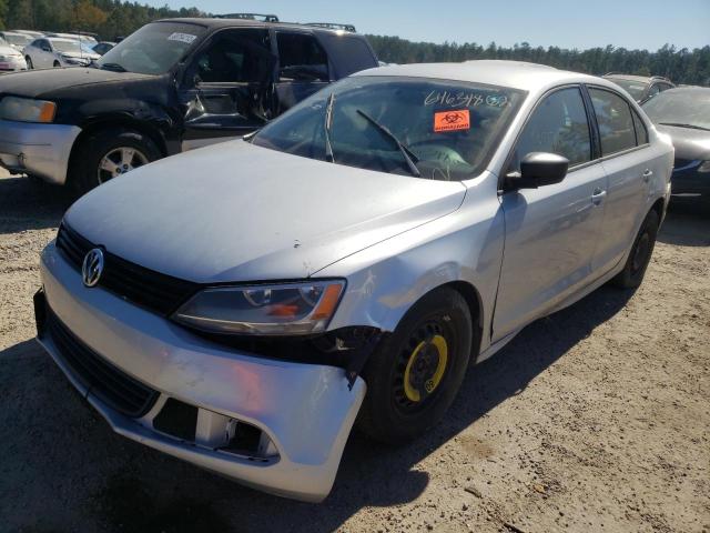 3VW2K7AJ7EM234995 - 2014 VOLKSWAGEN JETTA BASE 银色 照片 2