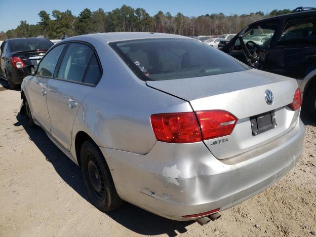 3VW2K7AJ7EM234995 - 2014 VOLKSWAGEN JETTA BASE 银色 照片 3