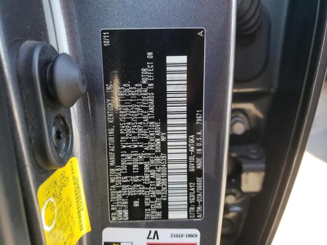 4T3ZK3BB1BU045397 - 2011 TOYOTA VENZA GRAY photo 10