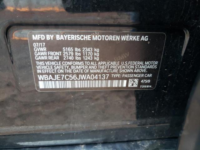 WBAJE7C56JWA04137 - 2018 BMW 540 XI BLACK photo 10