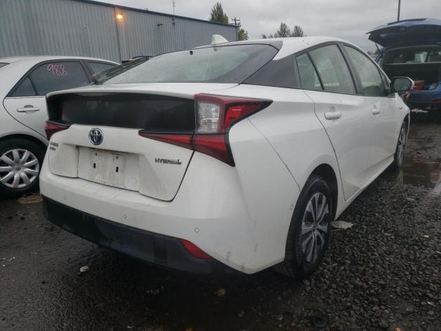 JTDL9RFU7L3022338 - 2020 TOYOTA PRIUS LE WHITE photo 4