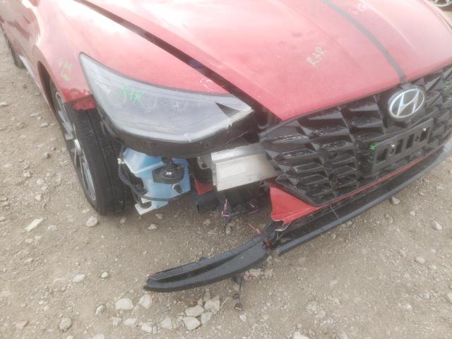 5NPEH4J20LH017832 - 2020 HYUNDAI SONATA LIM RED photo 9