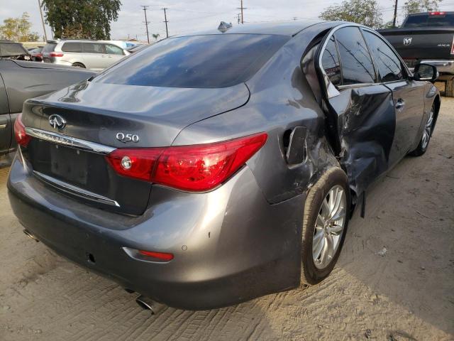 JN1AV7AP9FM790137 - 2015 INFINITI Q50 HYBRID GRAY photo 4