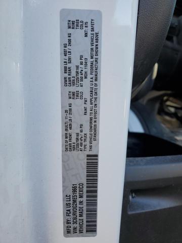 3C6LRVDG2ME519661 - 2021 RAM PROMASTER WHITE photo 10