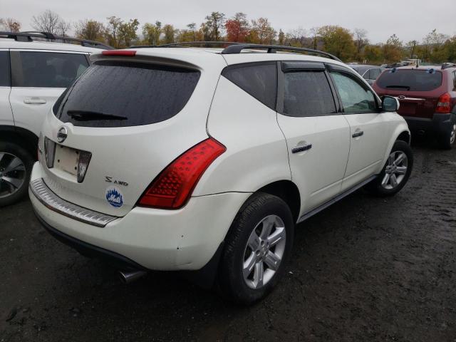 JN8AZ08W27W617706 - 2007 NISSAN MURANO WHITE photo 4