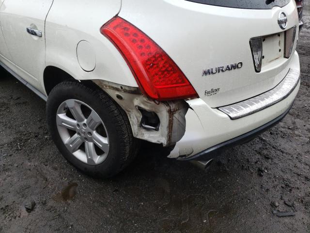 JN8AZ08W27W617706 - 2007 NISSAN MURANO WHITE photo 9