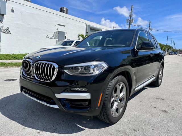 5UXTY3C00M9F66374 - 2021 BMW X3 SDRIVE3 Чорний фото 2