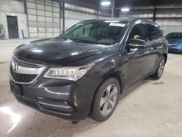 5FRYD3H23GB002348 - 2016 ACURA MDX GRAY photo 2