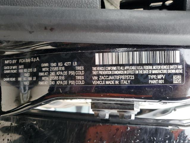 ZACCJAAT0FPB75723 - 2015 JEEP RENEGADE S Qara foto 10