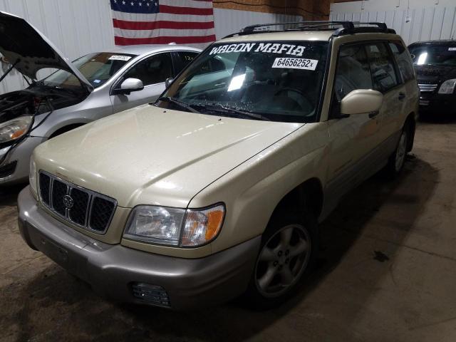 JF1SF65532G741581 - 2002 SUBARU FORESTER S GOLD photo 2