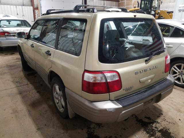 JF1SF65532G741581 - 2002 SUBARU FORESTER S GOLD photo 3