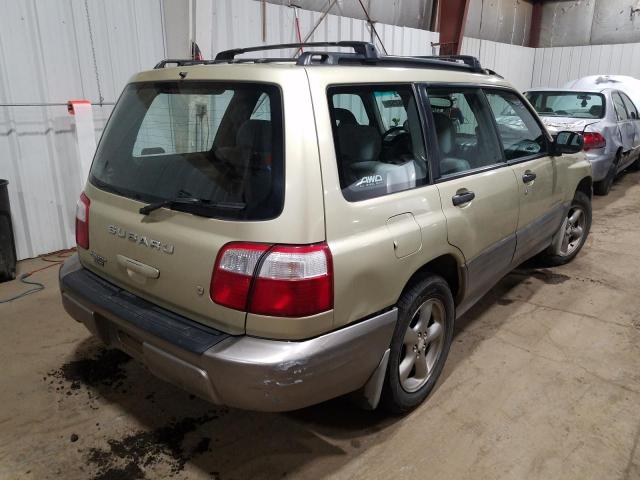 JF1SF65532G741581 - 2002 SUBARU FORESTER S GOLD photo 4