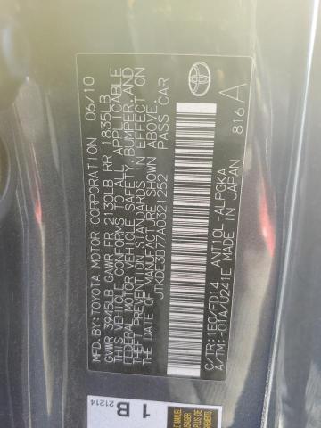 JTKDE3B77A0321252 - 2010 TOYOTA SCION TC 石墨色 照片 10