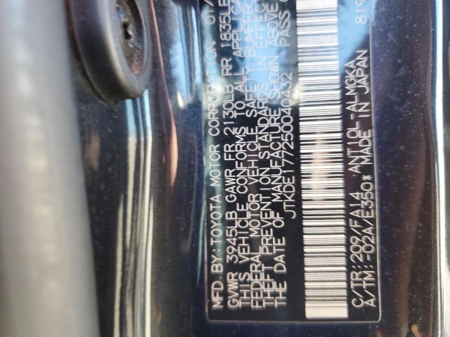 JTKDE177250040432 - 2005 TOYOTA SCION TC შავი ფოტო 10