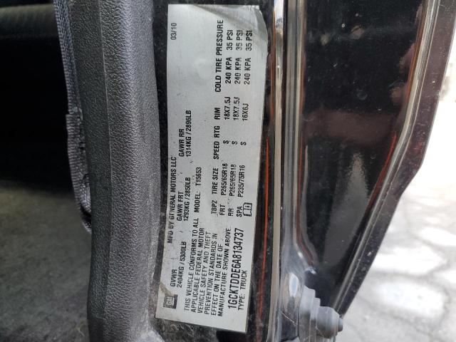 1GCKTDDE6A8134737 - 2010 CHEVROLET COLORADO L BLACK photo 10