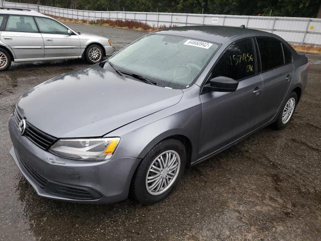 3VW2K7AJ8BM051441 - 2011 VOLKSWAGEN JETTA BASE GRAY photo 2