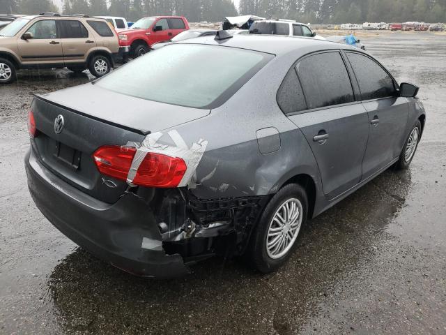 3VW2K7AJ8BM051441 - 2011 VOLKSWAGEN JETTA BASE GRAY photo 4