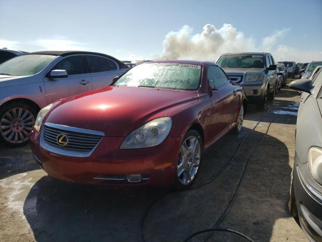 JTHFN45Y789017417 - 2008 LEXUS SC 430 RED photo 2