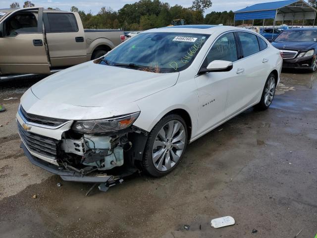 1G1ZH5SX4HF160553 - 2017 CHEVROLET MALIBU PRE WHITE photo 2