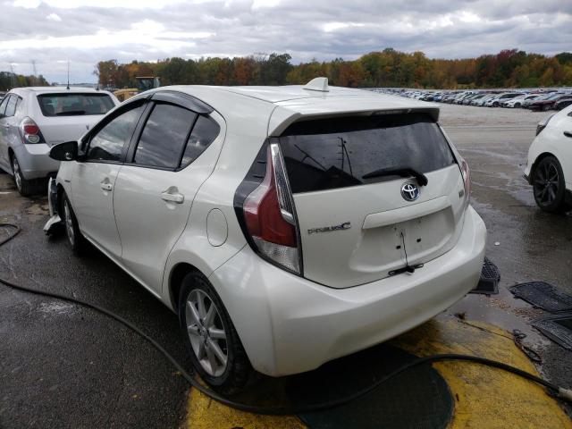 JTDKDTB36F1585014 - 2015 TOYOTA PRIUS C WHITE photo 3