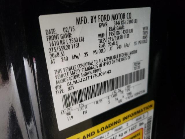 5LMJJ2JT1FEJ09142 - 2015 LINCOLN NAVIGATOR 黑色 照片 10