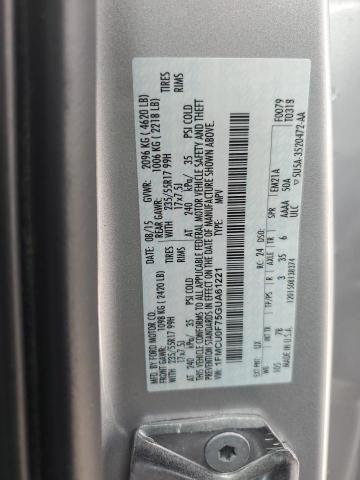 1FMCU0F75GUA61221 - 2016 FORD ESCAPE S SILVER photo 10