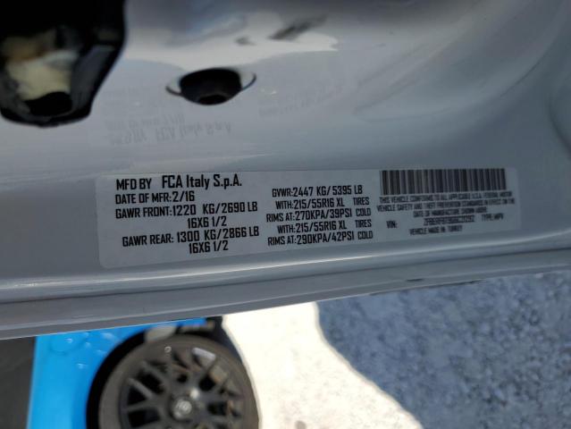 ZFBERFBT9G6C21292 - 2016 RAM PROMASTER WHITE photo 10