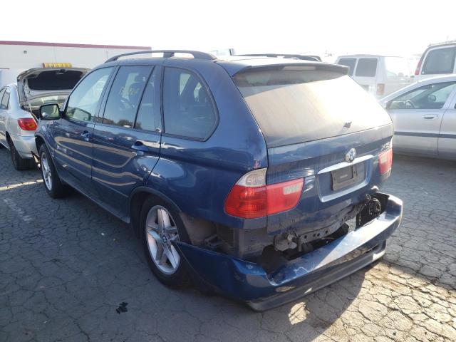 5UXFB33593LH50109 - 2003 BMW X5 4.4I BLUE photo 3