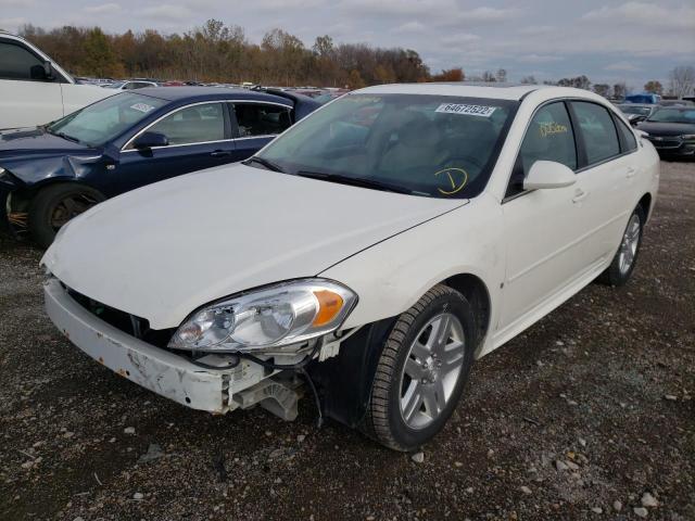 2G1WC57M391304988 - 2009 CHEVROLET IMPALA 2LT WHITE photo 2