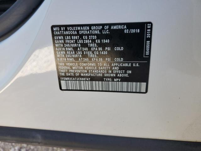 1V2MR2CA7JC556747 - 2018 VOLKSWAGEN ATLAS SEL Ağ foto 10