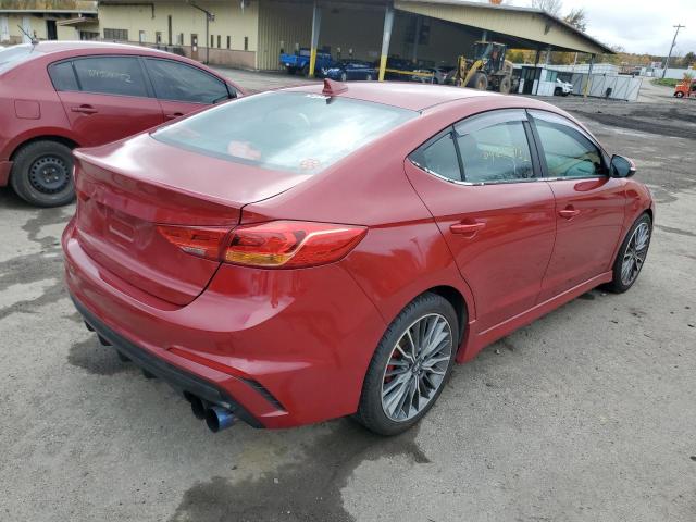 KMHD04LBXHU337619 - 2017 HYUNDAI ELANTRA SP RED photo 4