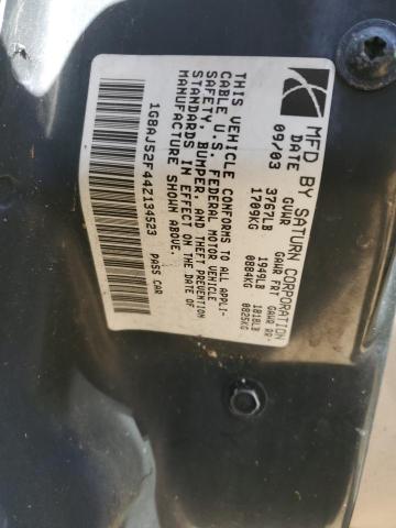 1G8AJ52F44Z134523 - 2004 SATURN ION LEVEL GREEN photo 10