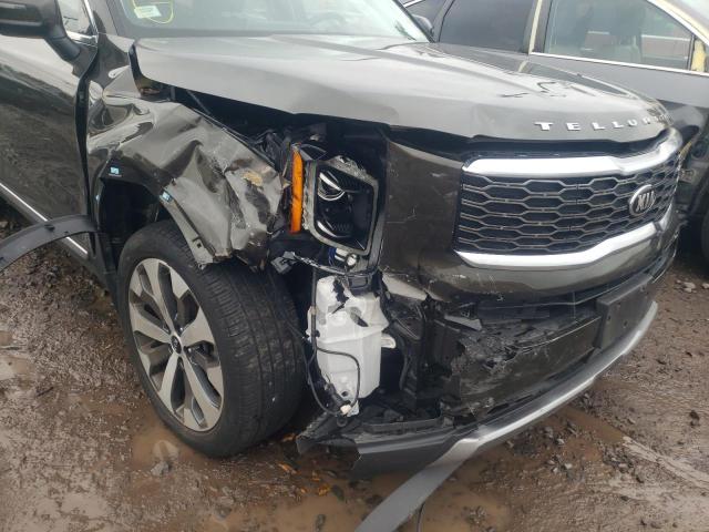 5XYP6DHC4MG149806 - 2021 KIA TELLURIDE GREEN photo 9