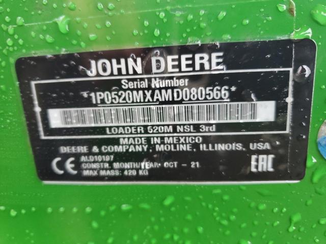 1P0520MXAMD080566 - 2021 JOHN DEERE 520M GREEN photo 10