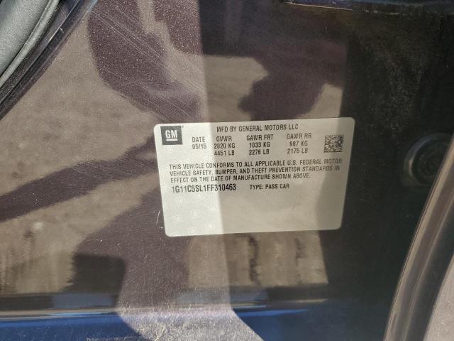 1G11C5SL1FF310463 - 2015 CHEVROLET MALIBU 1LT 紫色 照片 10