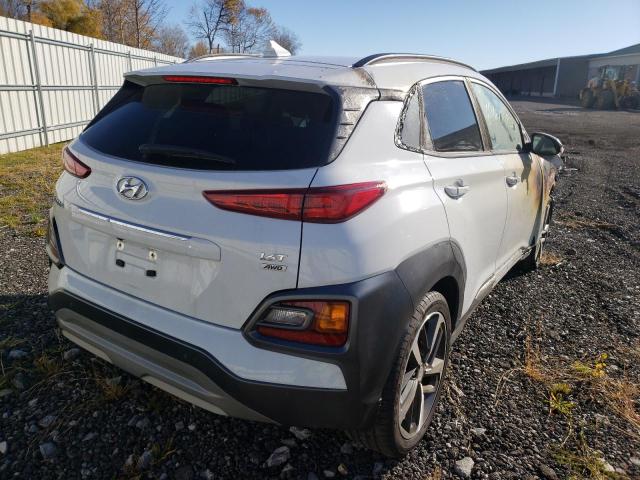 KM8K5CA50MU618371 - 2021 HYUNDAI KONA ULTIM WHITE photo 4