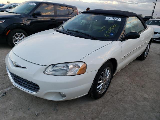 1C3EL65U61N663691 - 2001 CHRYSLER SEBRING LI WHITE photo 2