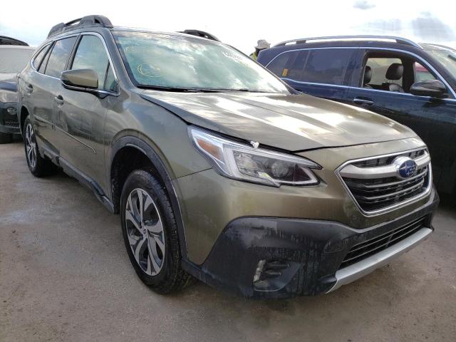 4S4BTANC5M3128629 - 2021 SUBARU OUTBACK LI GREEN photo 1