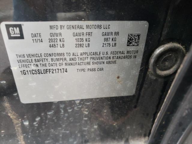 1G11C5SL0FF217174 - 2015 CHEVROLET MALIBU 1LT 石墨色 照片 10