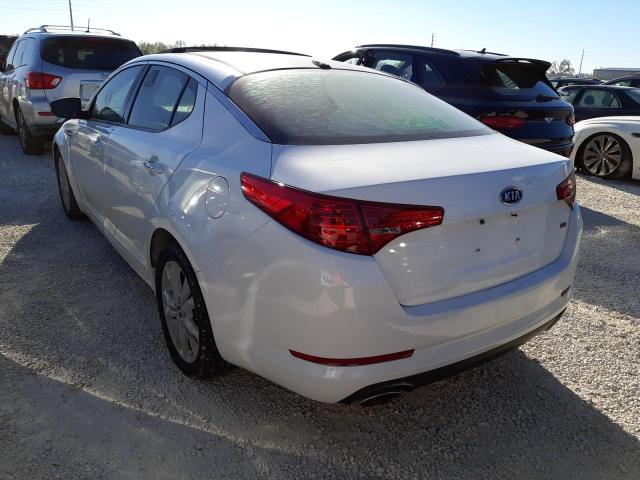 KNAGN4A70B5064299 - 2011 KIA OPTIMA EX WHITE photo 3