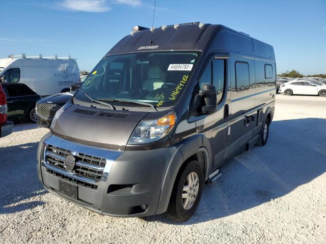 3C6TRVDG5JE141508 - 2018 RAM PROMASTER CHARCOAL photo 2