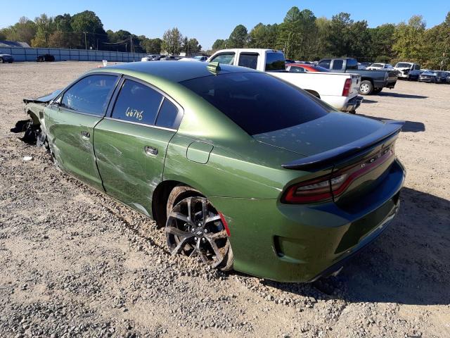 2C3CDXHG3KH622137 - 2019 DODGE CHARGER GT GREEN photo 3