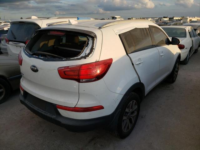 KNDPB3AC1E7617814 - 2014 KIA SPORTAGE B WHITE photo 4