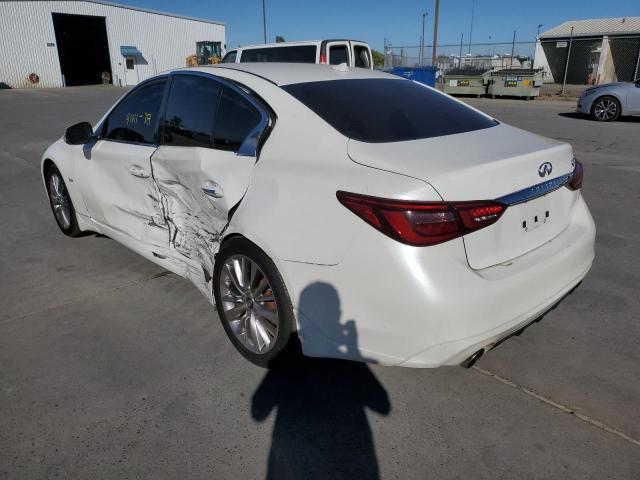 JN1EV7AP6JM359555 - 2018 INFINITI Q50 LUXE WHITE photo 3