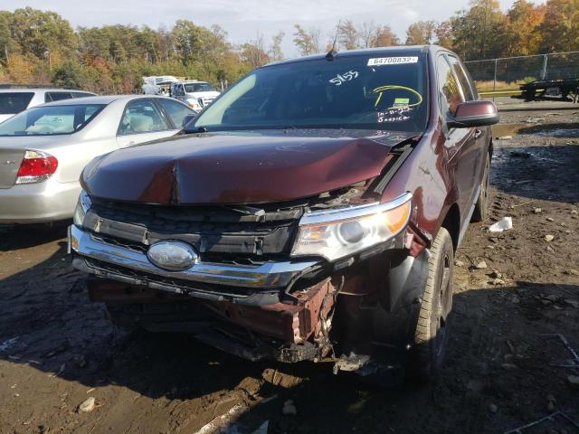 2FMDK3JCXCBA55155 - 2012 FORD EDGE SEL BURGUNDY photo 9