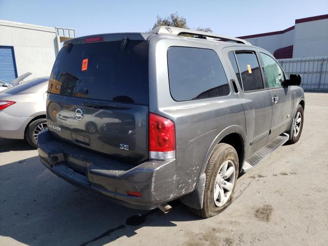 5N1AA08D18N615904 - 2008 NISSAN ARMADA SE GRAY photo 4