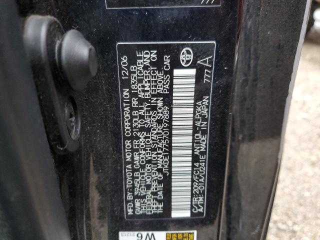 JTKDE177570197889 - 2007 TOYOTA SCION TC BLACK photo 10